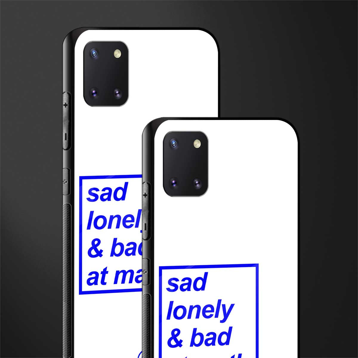 bad at math glass case for samsung a81 image-2