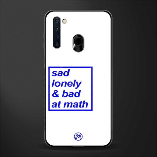 bad at math glass case for samsung a21 image