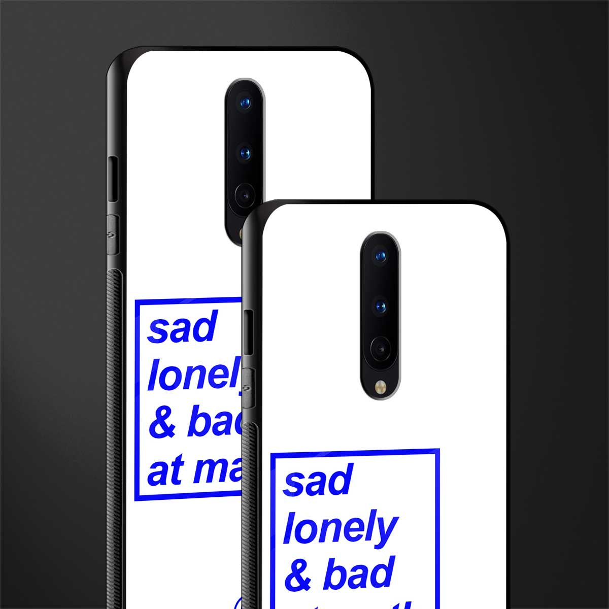 bad at math glass case for oneplus 8 image-2