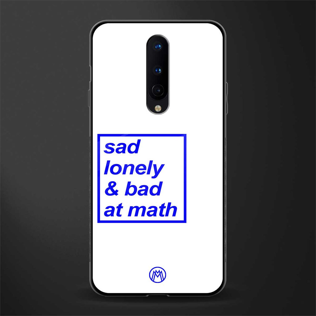 bad at math glass case for oneplus 8 image