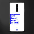 bad at math glass case for oneplus 8 image