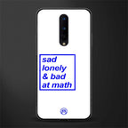 bad at math glass case for oneplus 8 image