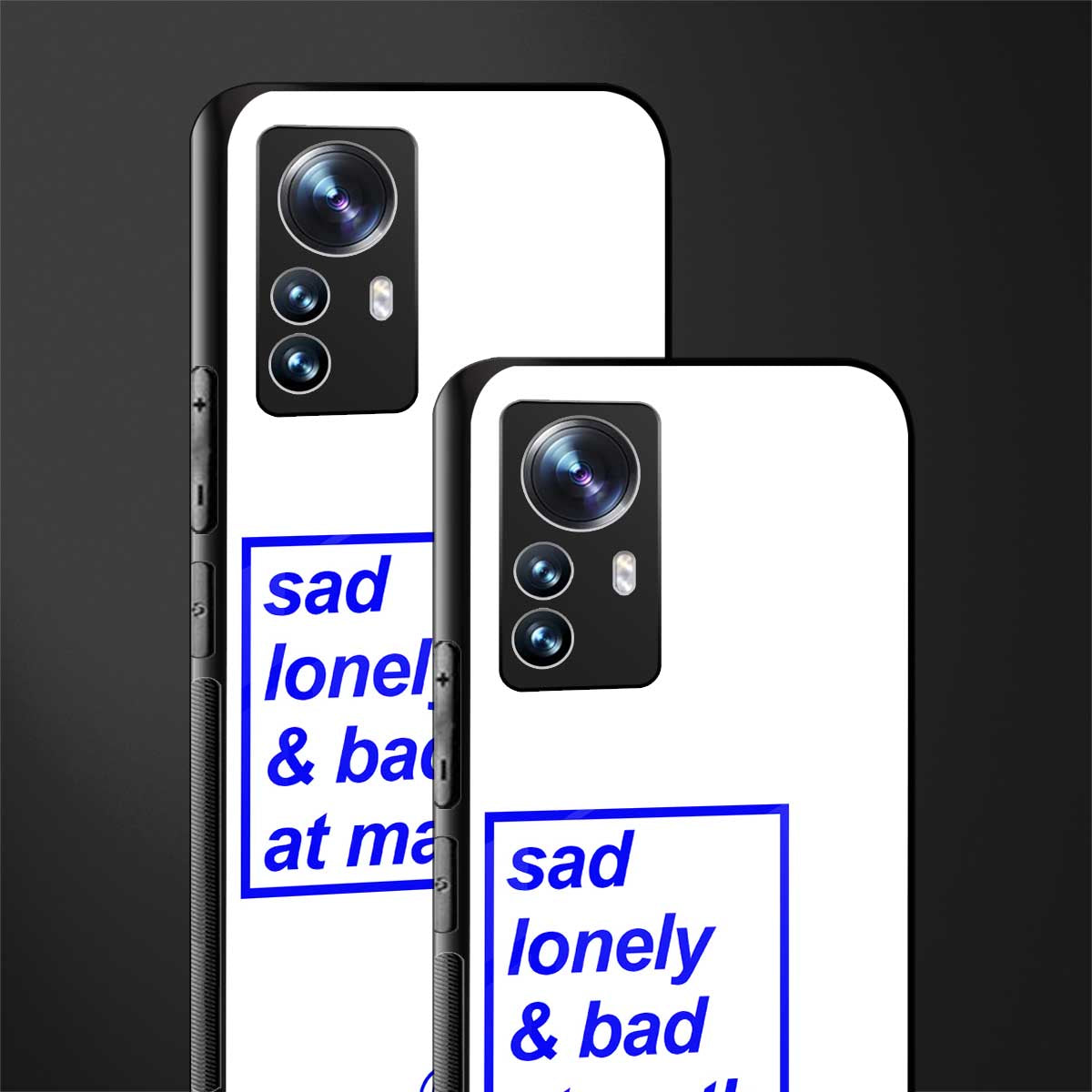 bad at math back phone cover | glass case for xiaomi 12 pro