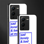 bad at math back phone cover | glass case for vivo v25 pro 5g