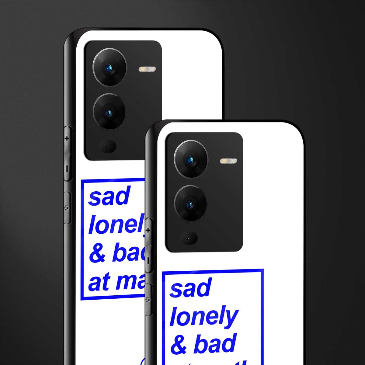 bad at math back phone cover | glass case for vivo v25 pro 5g