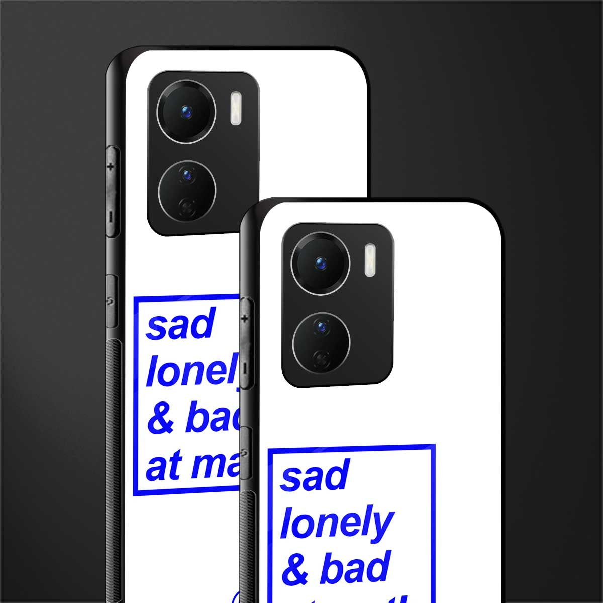 bad at math back phone cover | glass case for vivo y16