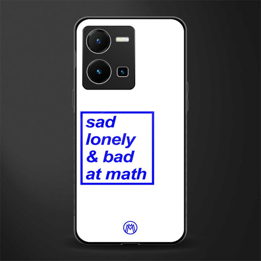 bad at math back phone cover | glass case for vivo y35 4g