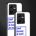bad at math back phone cover | glass case for vivo y22