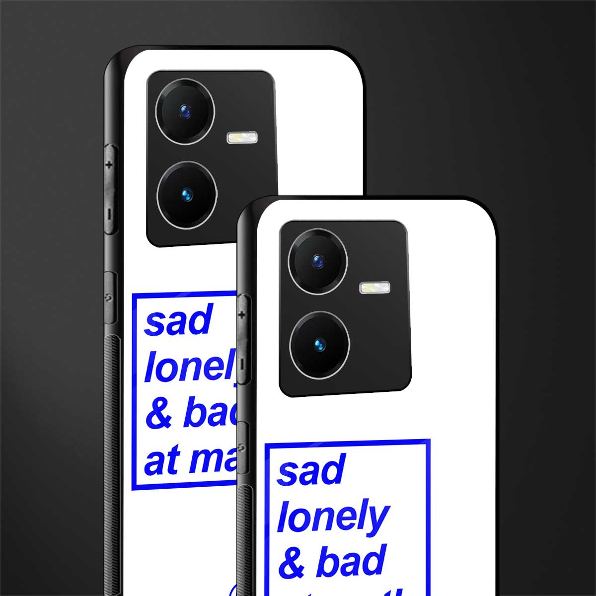 bad at math back phone cover | glass case for vivo y22