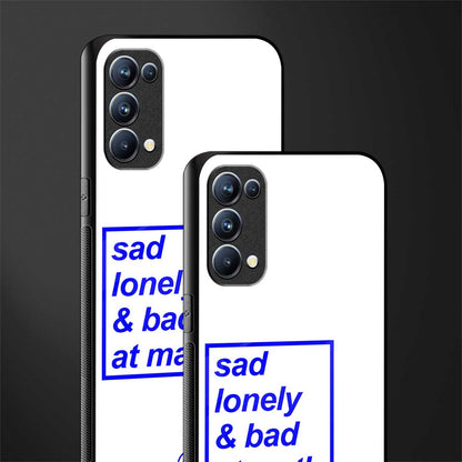 bad at math back phone cover | glass case for oppo reno 5