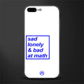 bad at math glass case for iphone 8 plus image