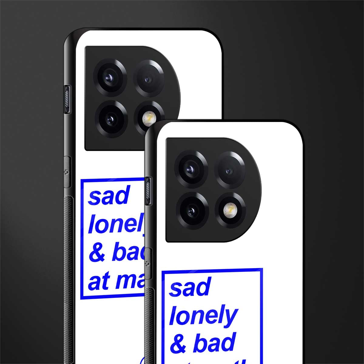 bad at math back phone cover | glass case for oneplus 11