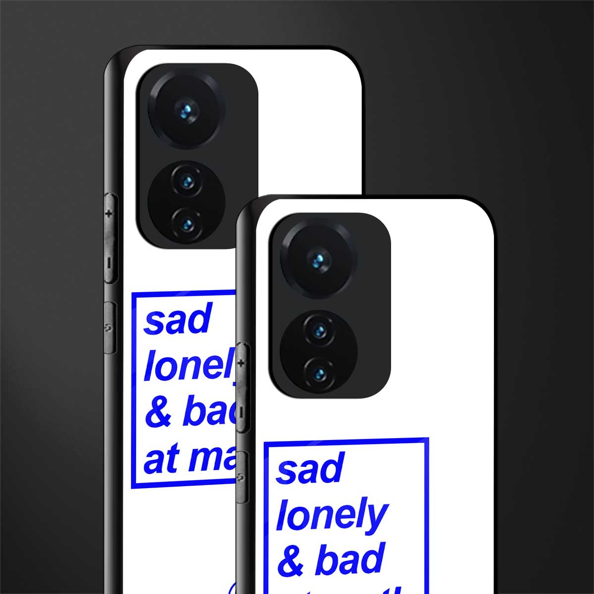 bad at math back phone cover | glass case for vivo t1 44w 4g