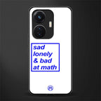 bad at math back phone cover | glass case for vivo t1 44w 4g