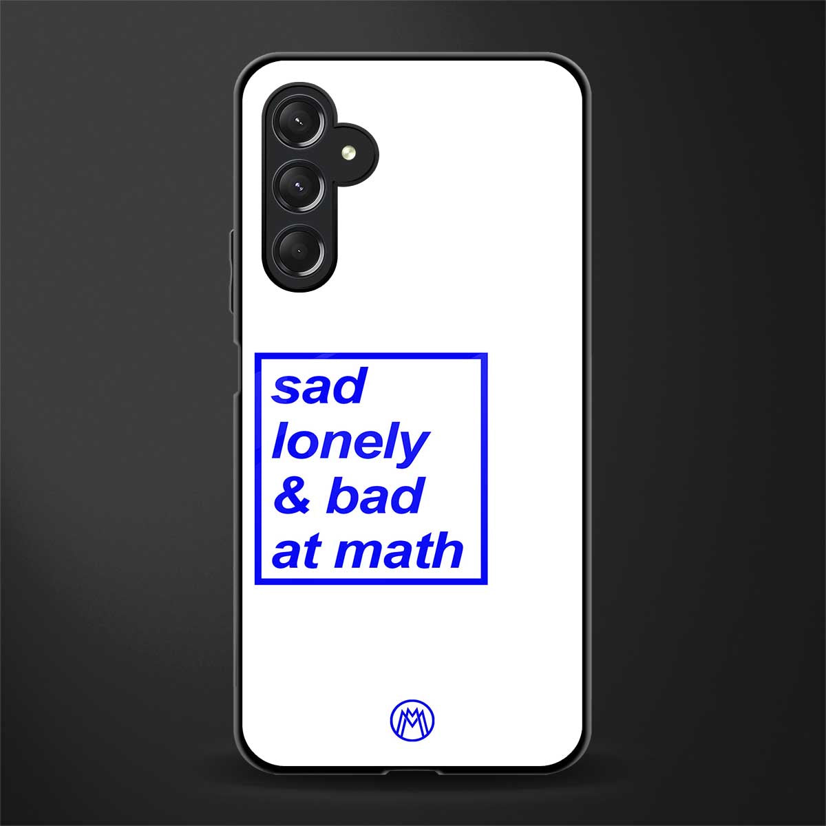 bad at math back phone cover | glass case for samsun galaxy a24 4g