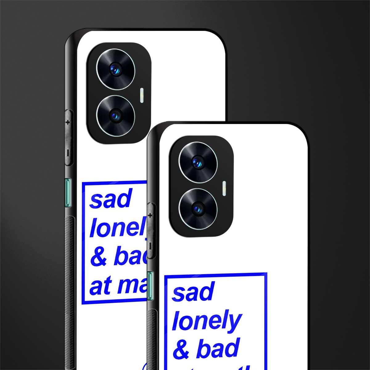 bad at math back phone cover | glass case for realme c55