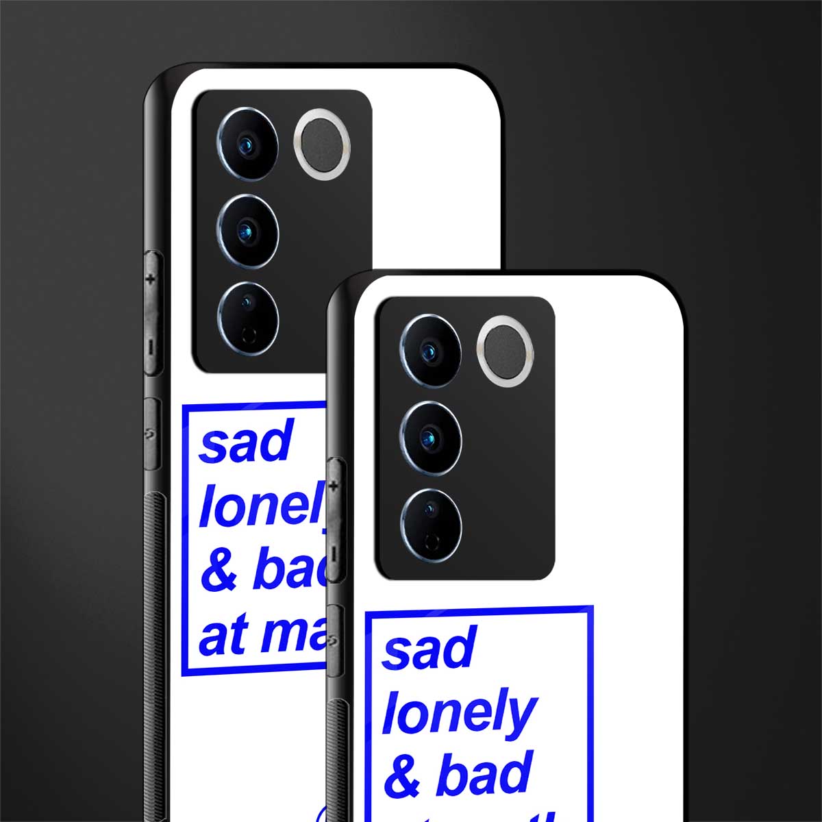 bad at math back phone cover | glass case for vivo v27 pro 5g