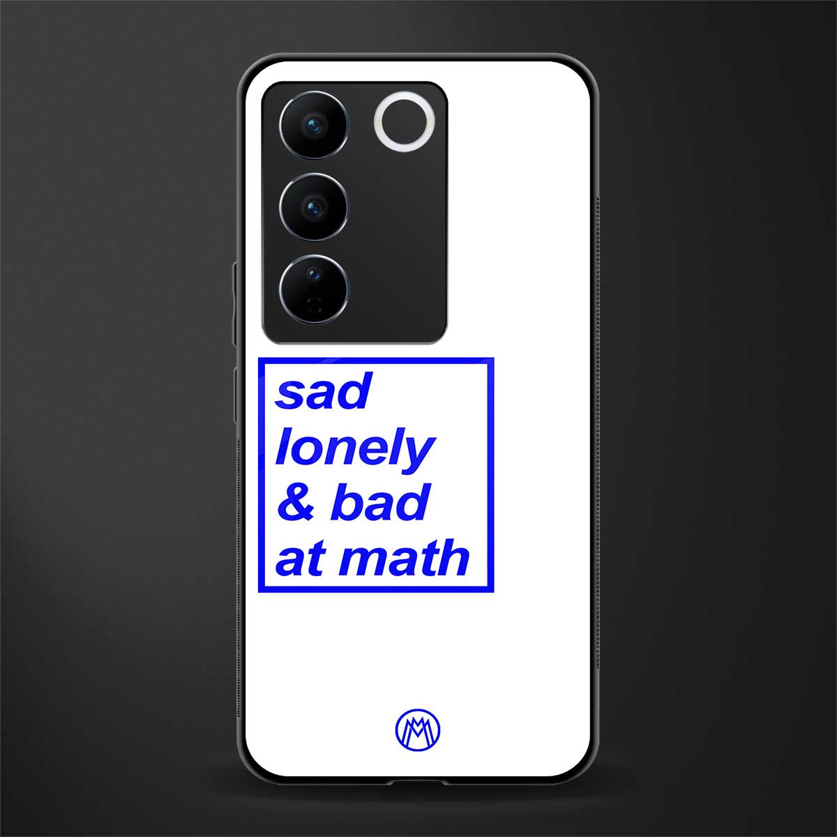 bad at math back phone cover | glass case for vivo v27 pro 5g
