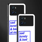 bad at math back phone cover | glass case for iQOO 9 Pro