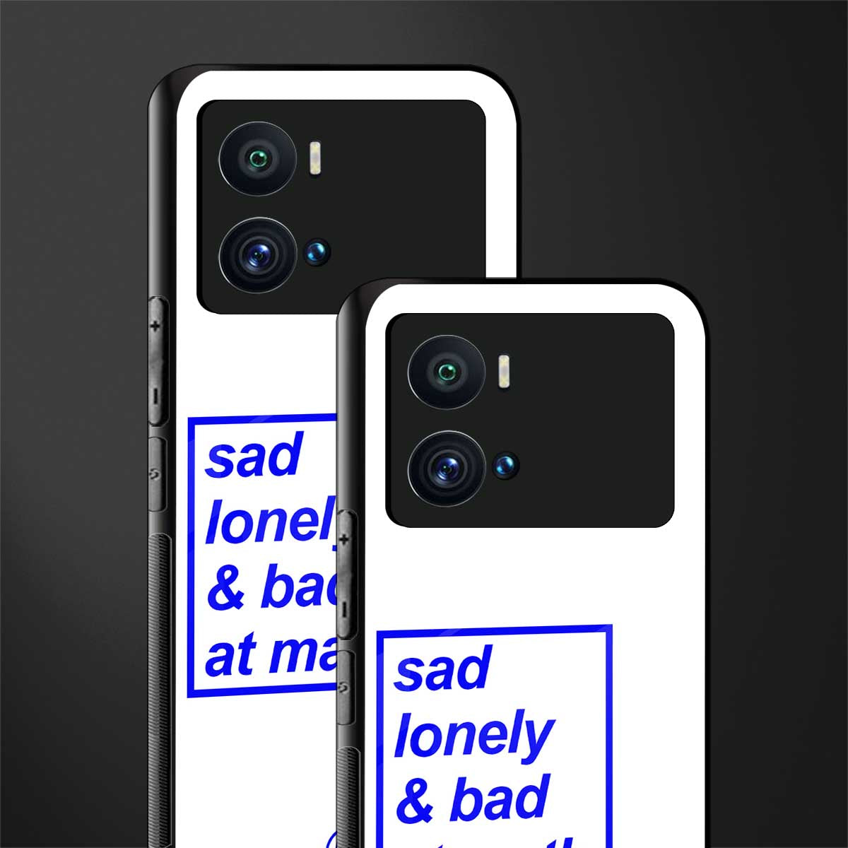 bad at math back phone cover | glass case for iQOO 9 Pro