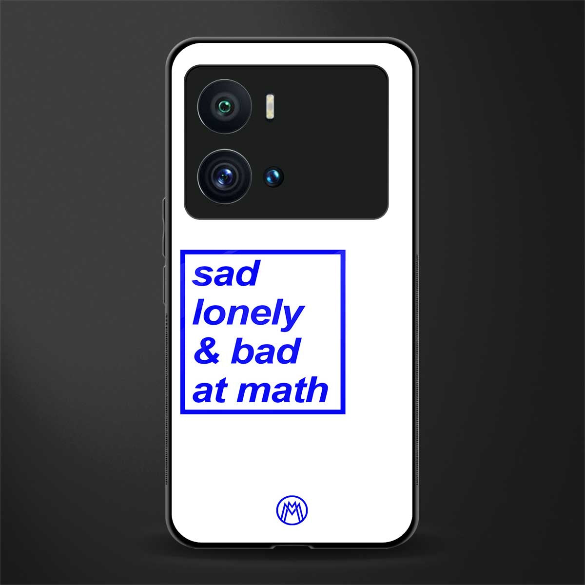 bad at math back phone cover | glass case for iQOO 9 Pro