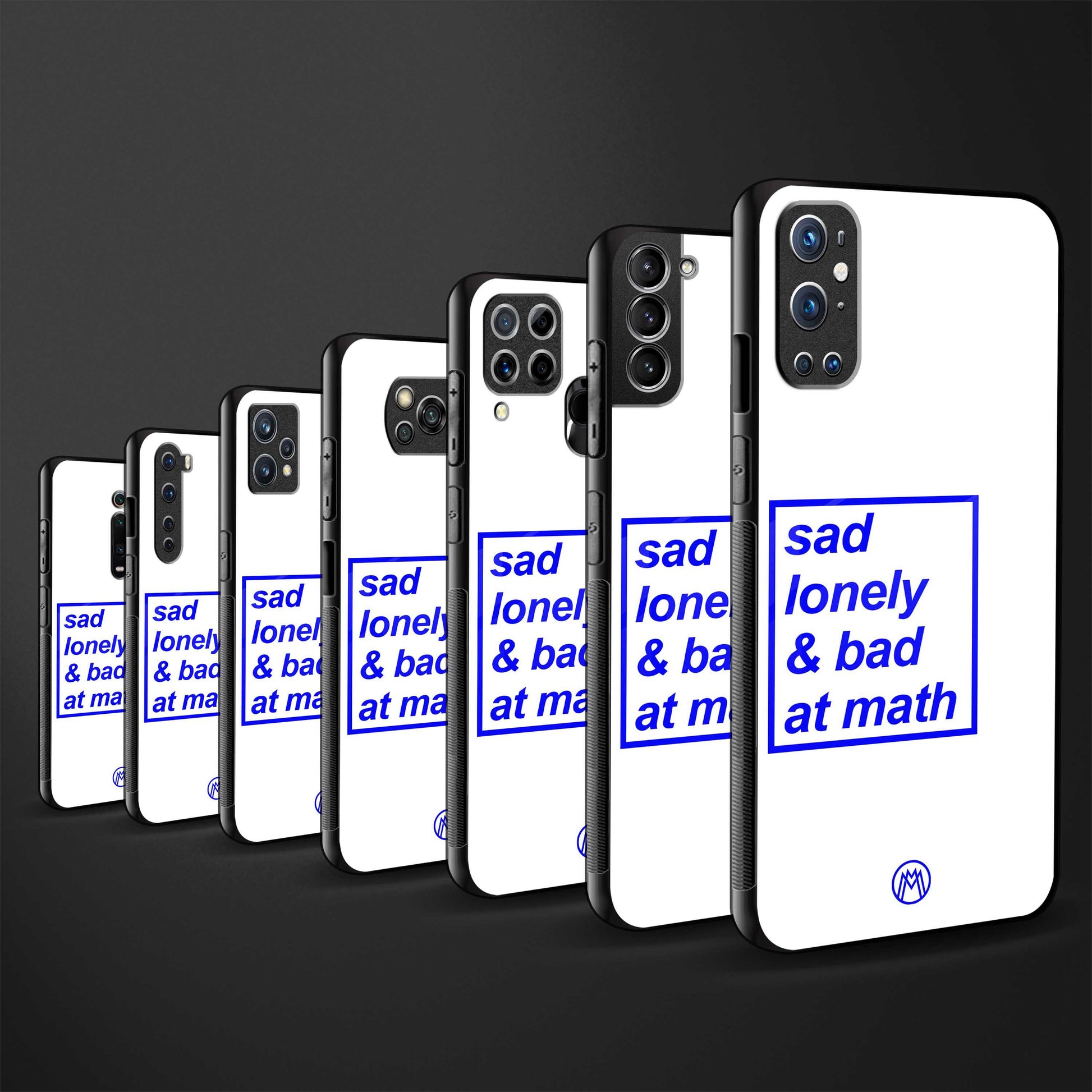 bad at math back phone cover | glass case for vivo t1 44w 4g