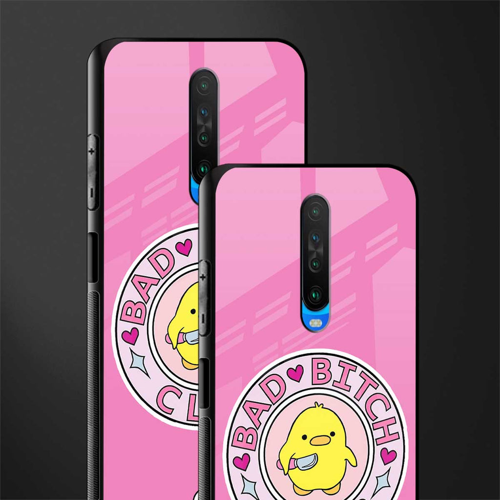 bad bitch club glass case for poco x2 image-2