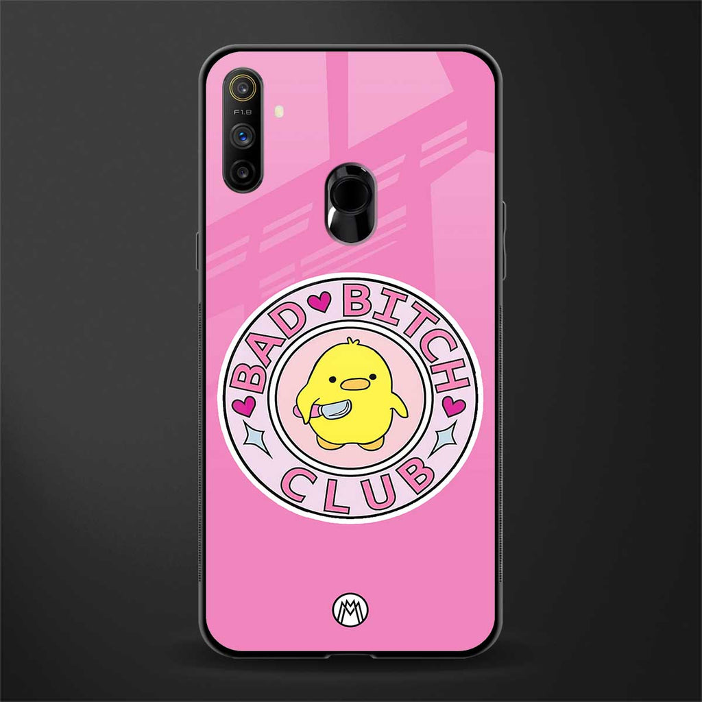 bad bitch club glass case for realme narzo 10a image