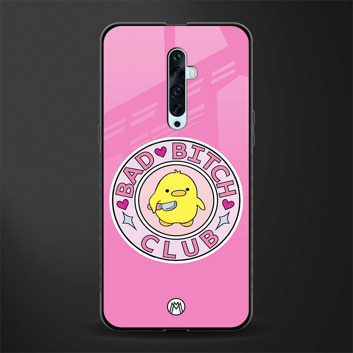 bad bitch club glass case for oppo reno 2f image