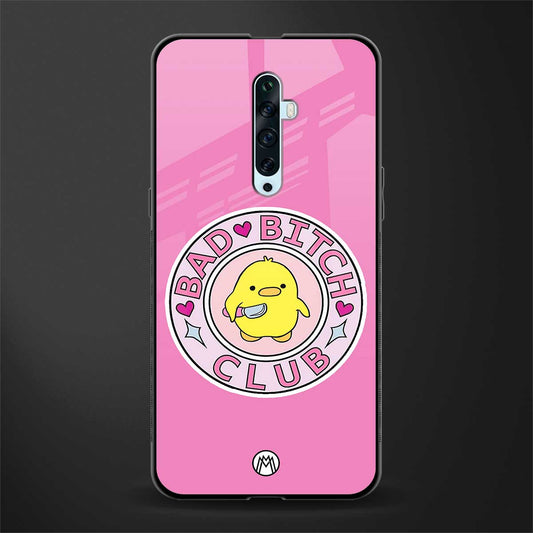 bad bitch club glass case for oppo reno 2f image