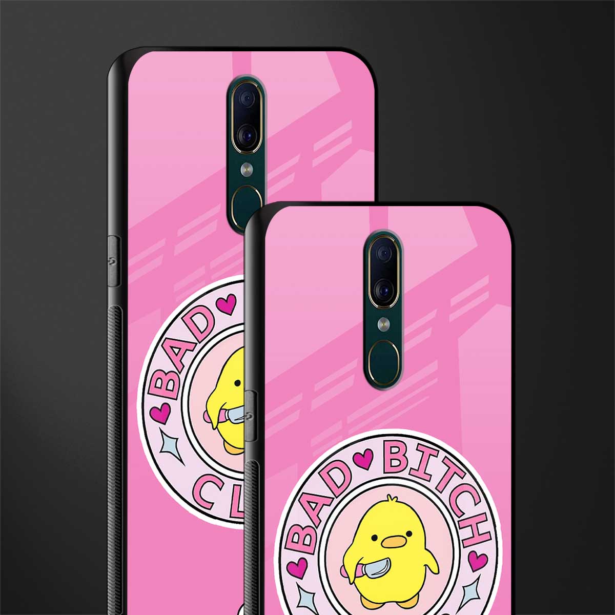 bad bitch club glass case for oppo f11 image-2