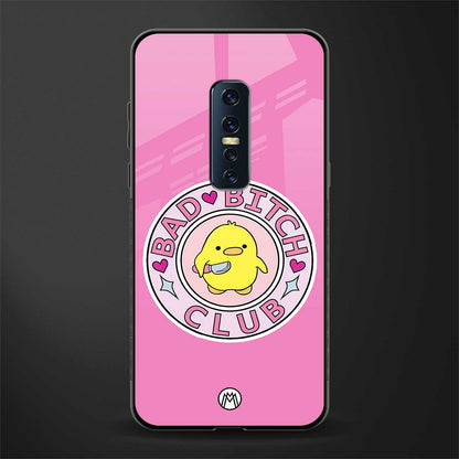 bad bitch club glass case for vivo v17 pro image