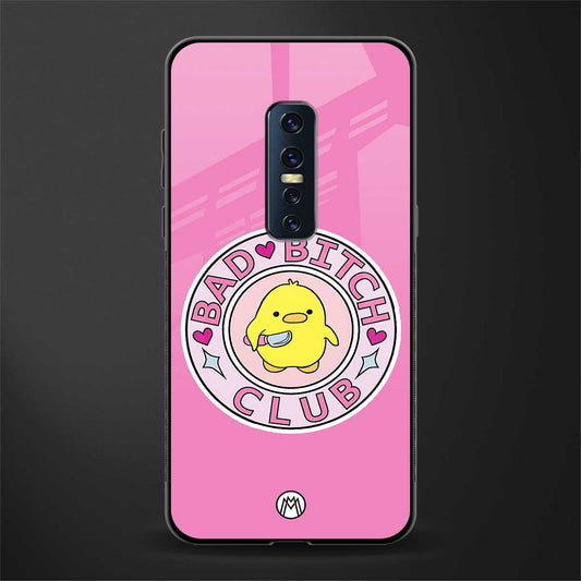 bad bitch club glass case for vivo v17 pro image