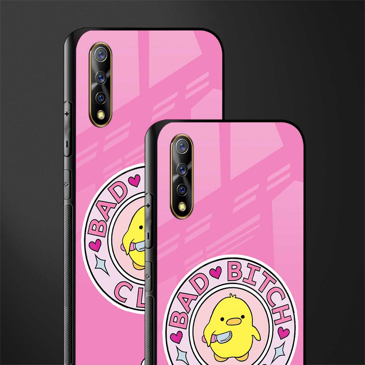 bad bitch club glass case for vivo z1x image-2