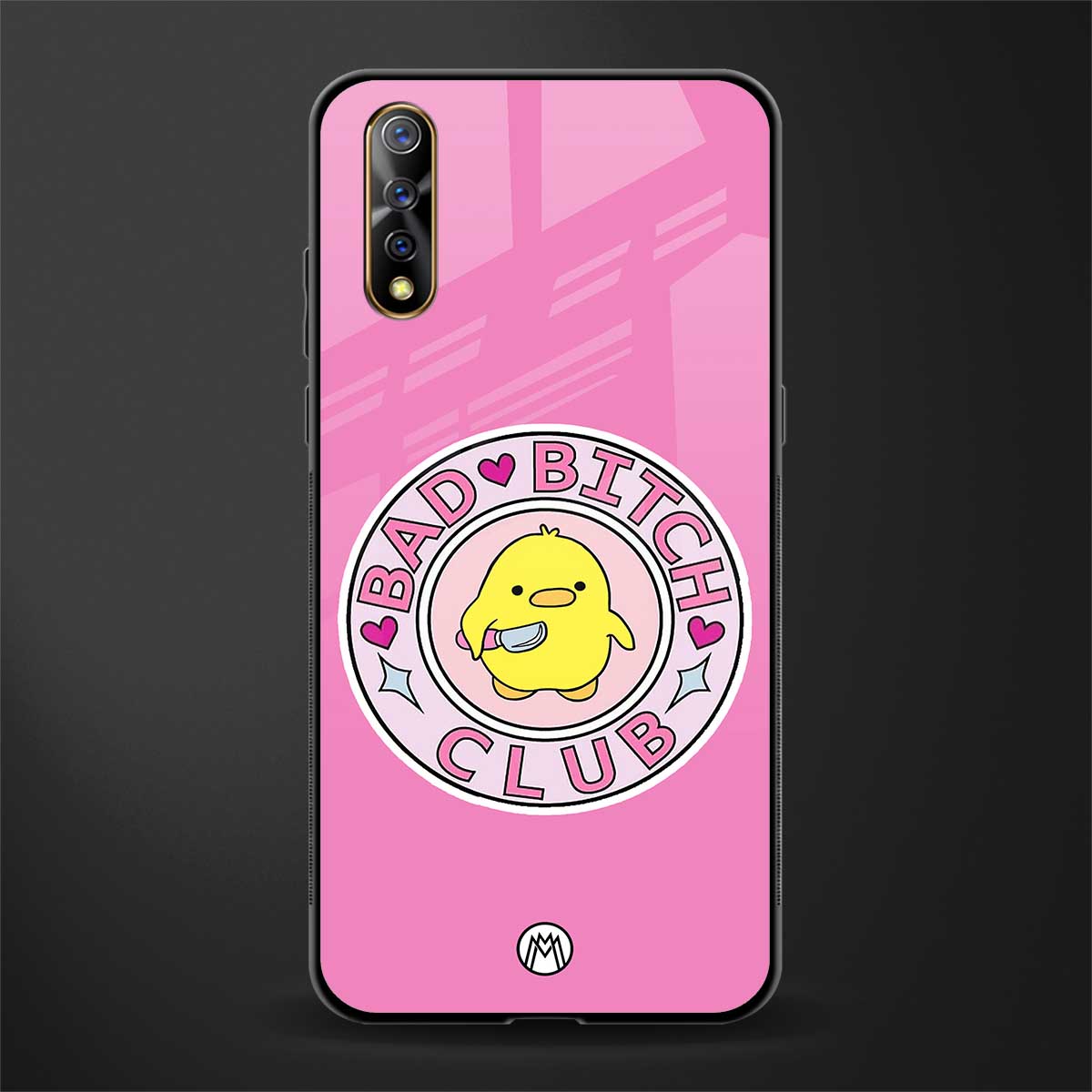 bad bitch club glass case for vivo s1 image