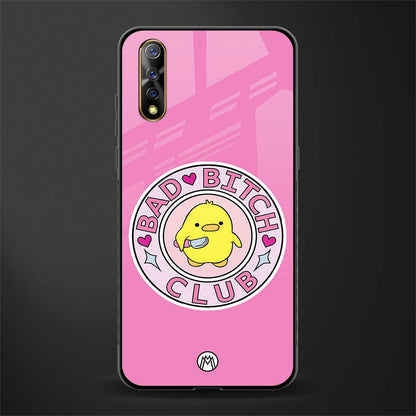 bad bitch club glass case for vivo z1x image
