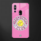 bad bitch club glass case for vivo v15 image