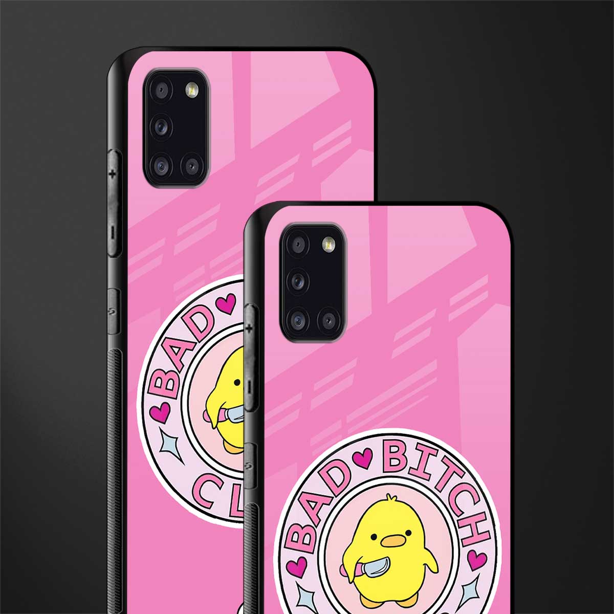 bad bitch club glass case for samsung galaxy a31 image-2