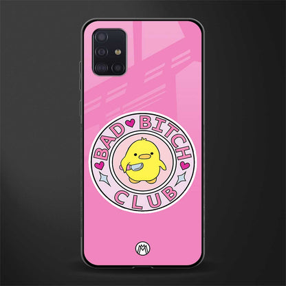 bad bitch club glass case for samsung galaxy a71 image