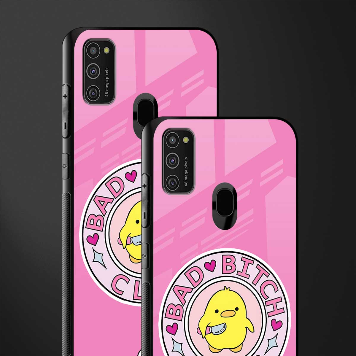 bad bitch club glass case for samsung galaxy m21 image-2
