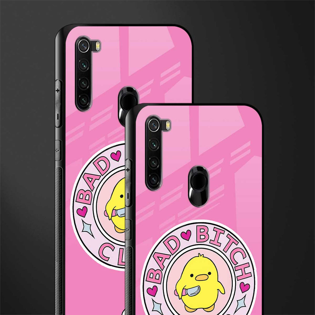 bad bitch club glass case for redmi note 8 image-2