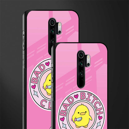bad bitch club glass case for redmi note 8 pro image-2
