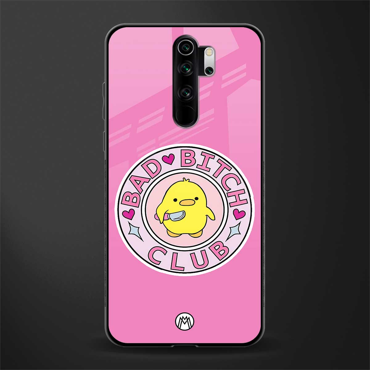 bad bitch club glass case for redmi note 8 pro image