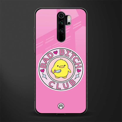 bad bitch club glass case for redmi note 8 pro image