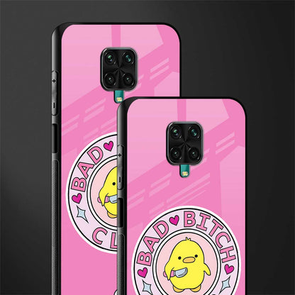 bad bitch club glass case for redmi note 9 pro image-2
