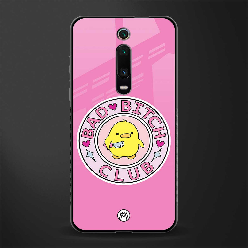 bad bitch club glass case for redmi k20 image