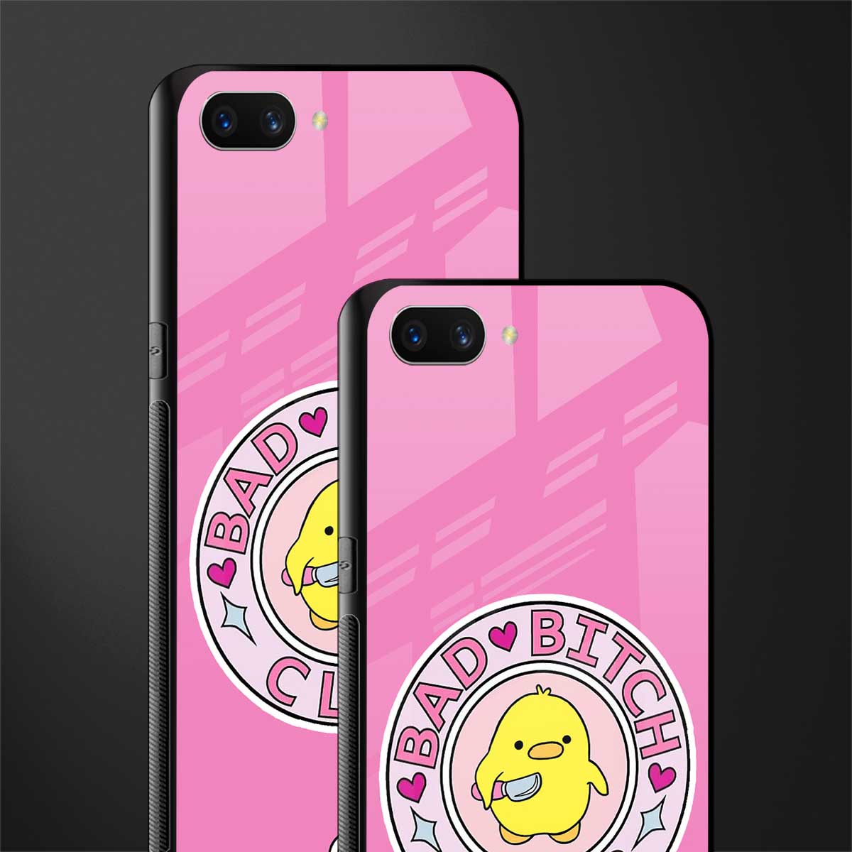 bad bitch club glass case for oppo a3s image-2