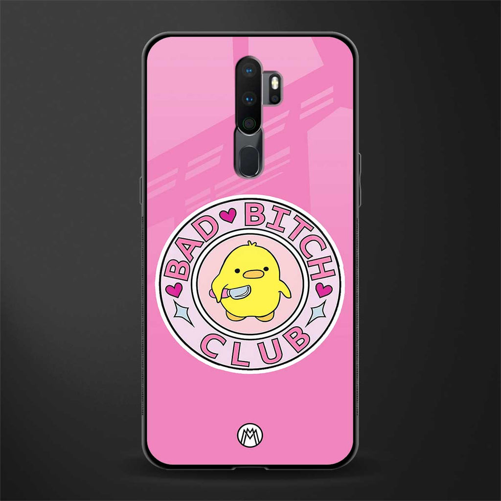 bad bitch club glass case for oppo a9 2020 image