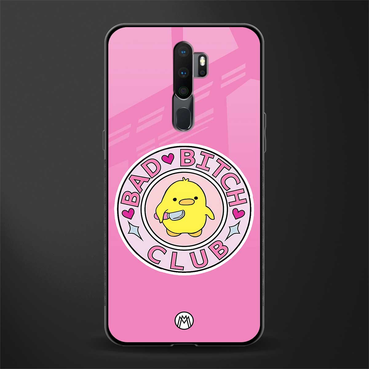 bad bitch club glass case for oppo a9 2020 image