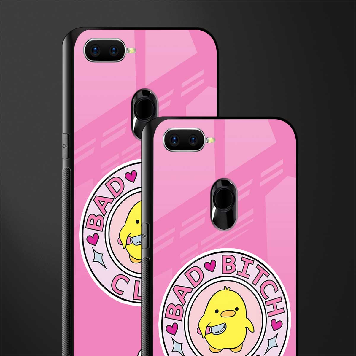 bad bitch club glass case for oppo a12 image-2